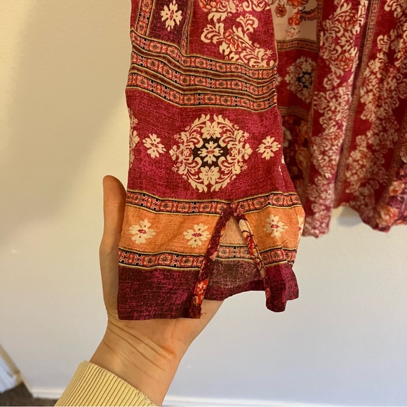 Johnny Was V-Neck Floral Print Trim Tunic - Picture 9 of 9